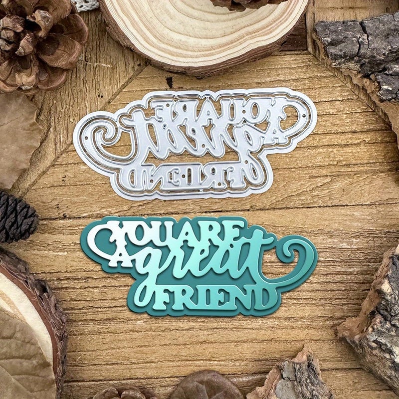 LZBRDY You are a Great Friend Words Embossing Metal Cutting Dies for Card Making & Scrapbooking, Birthday Thanksgiving Christmas Craft Die Cuts Stencil - Image 4